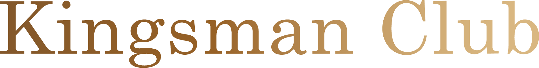 Text reading 'Kingsman Club' with a gradient brown to gold color.